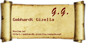 Gebhardt Gizella névjegykártya