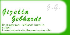 gizella gebhardt business card